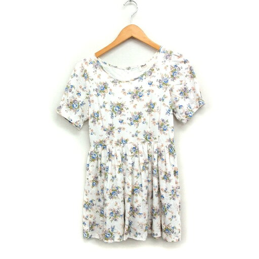 【中古】フルーツケイク FRUIT CAKE 花柄 フレア チュニック 半袖 ギャザー F ホワイト 白 /FT37 レディース 【ベクトル 古着】 250507 【中古】フルーツケイク FRUIT CAKE 花柄 フレア チュニック 半袖 ギャザー F ホワイト 白 /FT37 レディース 【ベクトル 古着】 250507