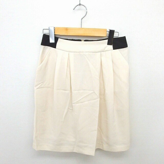 【中古】未使用品 インデックス INDEX タグ付き スカート タイト ひざ丈 バックジップ 薄手 無地 シンプル M ライトベージュ 薄茶 /TT4 レディース 【ベクトル 古着】 200608 ブランド古着ベクトルプレミアム店