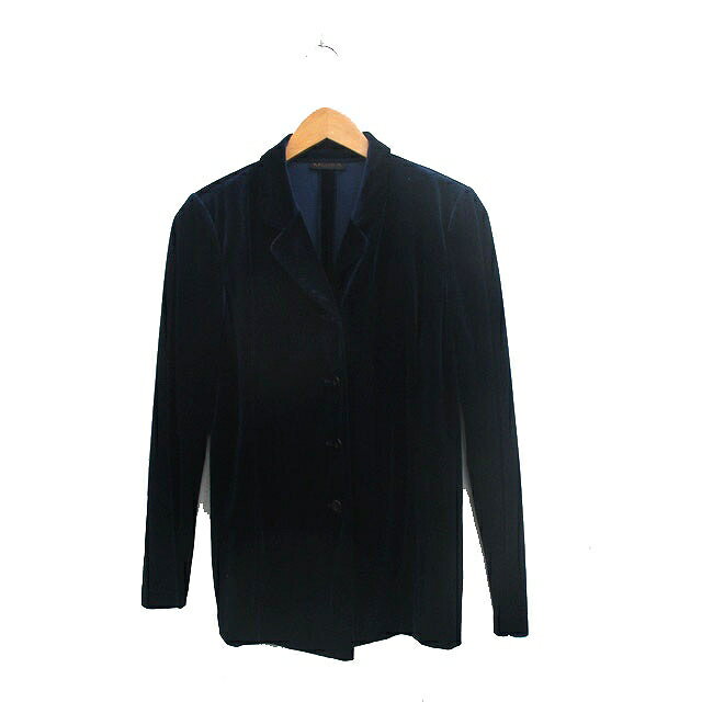Coat - 【中古】モガ MOGA テーラードジャケット スエード調 肩パッド ブルー 青 /KT32 レディース 【ベクトル 古着】 250510