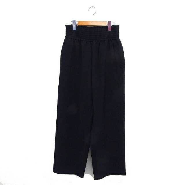 【中古】ジャーナルスタンダード JOURNAL STANDARD イージーパンツ ワイド ゆったり 無地 シンプル 38 黒 ブラック /NT29 レディース ..