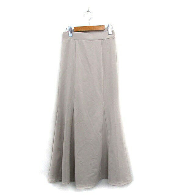 【中古】ディスコート Discoat フレア スカート ロング シンプル F グレージュ /KT15 レディース 【ベクトル 古着】 250507
