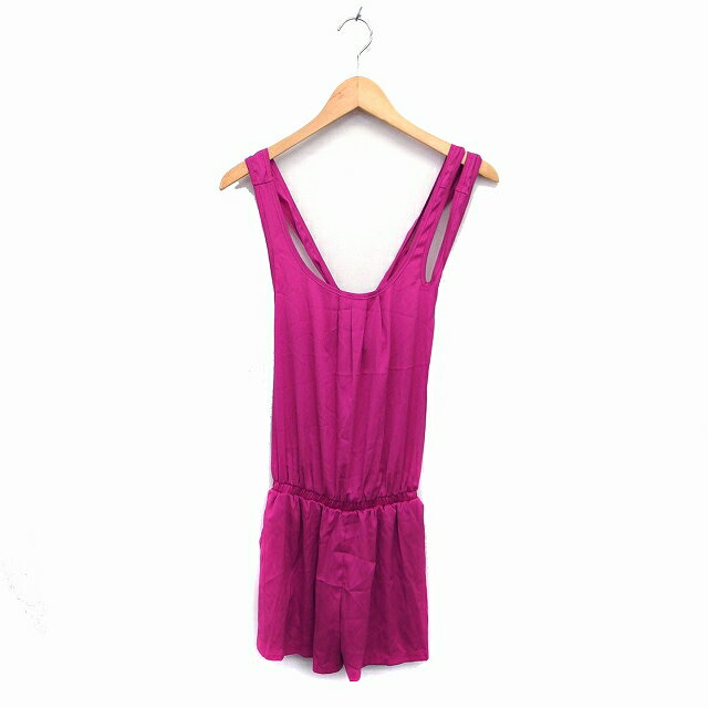 【中古】未使用品 リップサービス LIP SERVICE タグ付き オールインワン サロペット ショート パンツ 薄手 9 紫 パープル /TT レディース 【ベクトル 古着】 251121