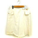 【中古】アドーア ADORE キュロット ショートパンツ シルク混 リネン混 レザー 38 ベージュ /NT28 レディース 【ベクトル 古着】 250515