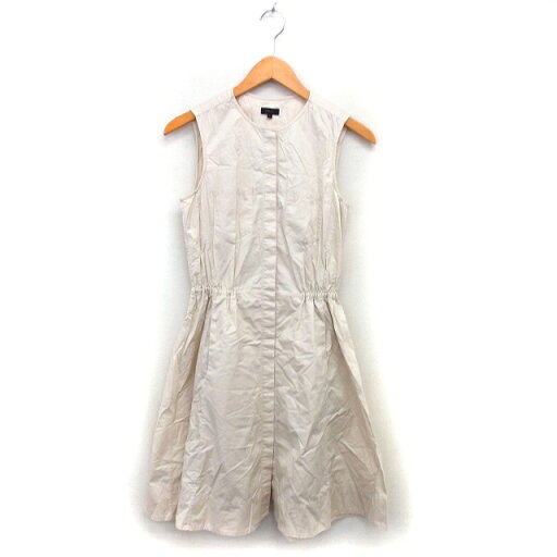 【中古】セオリー Theory シャツワンピース フレア ひざ丈 比翼仕立て ドローストリング ノースリーブ 0 ベージュ /NT14 レディース 【ベクトル 古着】 250516 【中古】セオリー Theory シャツワンピース フレア ひざ丈 比翼仕立て ドローストリング ノースリーブ 0 ベージュ /NT14 レディース 【ベクトル 古着】 250516