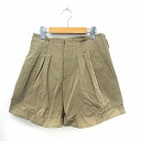 【中古】プライドインターナショナルデザイン PRIDE パンツ ショートパンツ ジップフライ ポケット シンプル 38 カーキ /ST29 レディース 【ベクトル 古着】 200709 ブランド古着ベクトルプレミアム店
