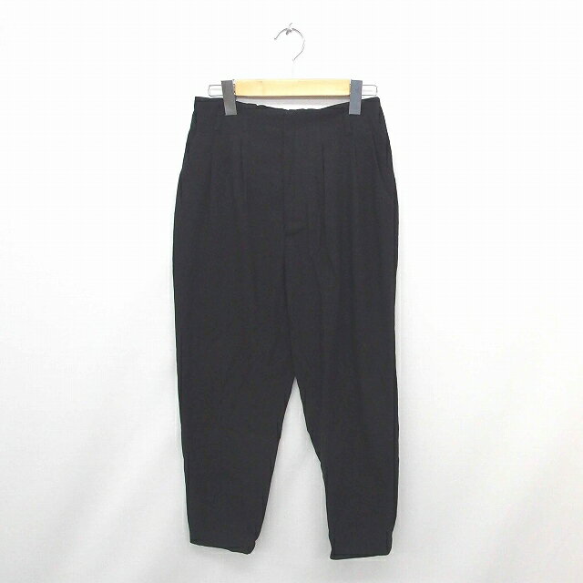 【中古】ディスコート Discoat パンツ テーパード ジップフライ 無地 シンプル 厚手 F 黒 ブラック /TT2 レディース 【ベクトル 古着】 200...