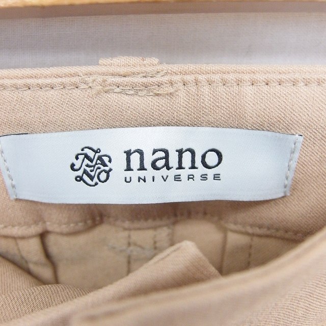 【中古】ナノユニバース nano universe パンツ テーパード ジップフライ 無地 シンプル 38 薄茶 ベージュ /TT37 レディース 【ベクトル 古着】 200803 ブランド古着ベクトルプレミアム店 vectorpremium-17106542 ブランド古着ベクトルプレミアム店 サンプル画像3