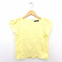 【中古】ラウンジドレス ガリャルダガランテ Loungedress GALLARDAGALANTE カットソー Tシャツ 丸首 無地 シンプル 綿 コットン 半袖 F 黄 イエロー /TT16 レディース 【ベクトル 古着】 200821 ブランド古着ベクトルプレミアム店(4)