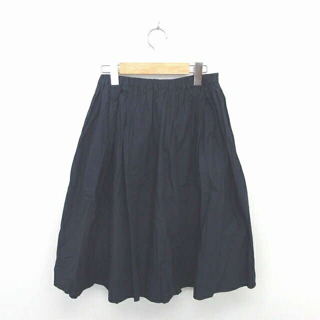 【中古】アーバンリサーチ ドアーズ URBAN RESEARCH DOORS スカート ギャザー フレア 膝下丈 無地 シンプル F 紺 ネイビー /TT25 レディース 【ベクトル 古着】 200820 ブランド古着ベクトルプレミアム店