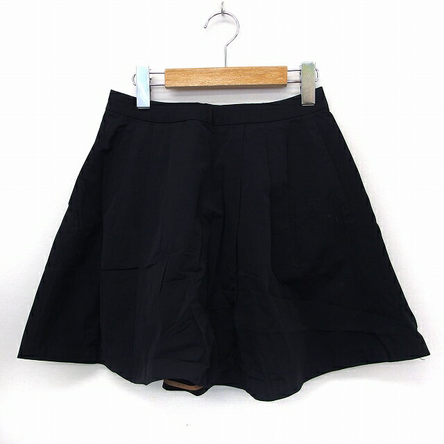 【中古】チェスティ Chesty スカート ミニ フレア 無地 シンプル バックジップ 0 ブラック /ST21 レディース 【ベクトル 古着】 200810 ブランド古着ベクトルプレミアム店