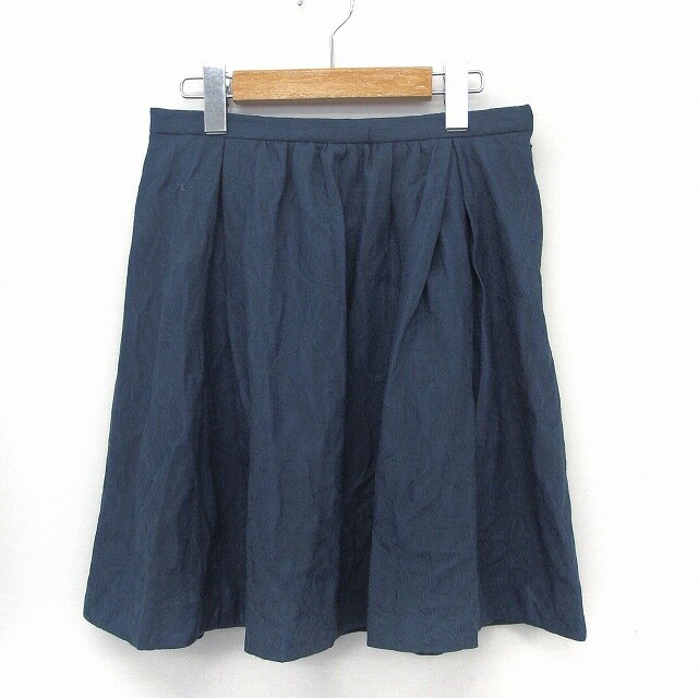 【中古】アーバンリサーチ URBAN RESEARCH スカート フレア サイドジップ 花柄 膝丈 M ブルー /ST49 レディース 【ベクトル 古着】 200820 ブランド古着ベクトルプレミアム店
