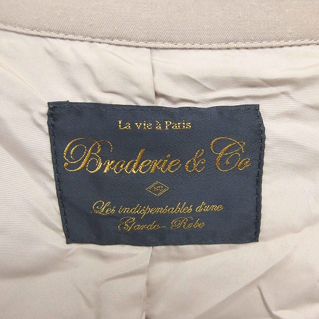 【中古】ブロードゥリー&コー Broderie&Co ナノユニバース コート アウター トレンチ 膝下丈 ダブルボタン 薄手 無地 シンプル 長袖 38 茶 ベージュ /TT46 レディース 【ベクトル 古着】 200821 ブランド古着ベクトルプレミアム店 vectorpremium-17107248 ブランド古着ベクトルプレミアム店 サンプル画像3