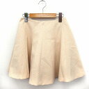 【中古】アナトリエ ANATELIER スカート フレア ミニ 柄 ジップ 34 ベージュ /FT29 レディース 【ベクトル 古着】 200723 ブランド古着ベクトルプレミアム店(4)