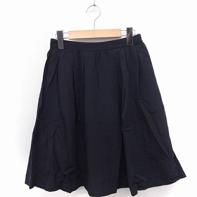 【中古】ケービーエフプラス KBF＋ アーバンリサーチ スカート ギャザー ひざ丈 無地 シンプル F ブラック 黒 /FT40 レディース 【ベクトル 古着】 200813 ブランド古着ベクトルプレミアム店