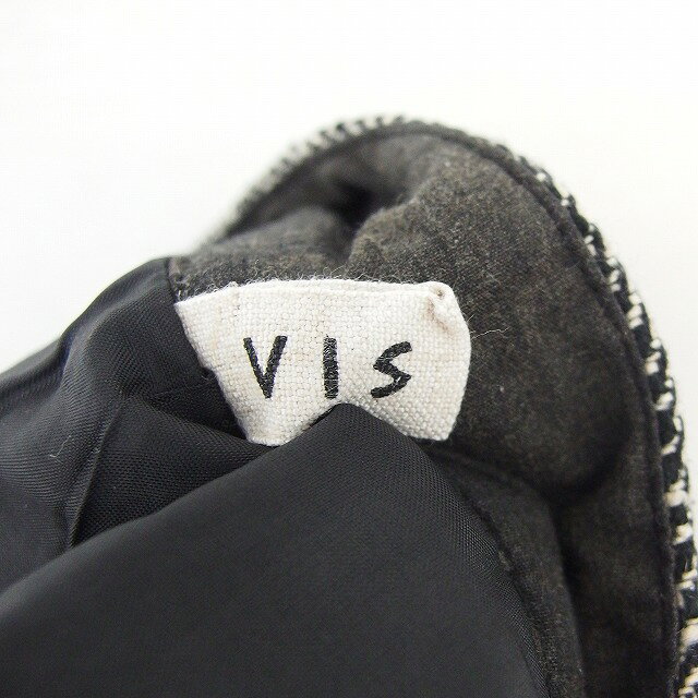 【中古】ビス ViS パンツ キュロット ショート 厚手 サイドジップ ウール混 M 薄茶...