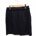 【中古】クイーンズコート QUEENS COURT スカート リボン 台形 ミニ ウール 2 ブラック 黒 /FT37 レディース 【ベクトル 古着】 2009...