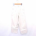 【中古】ノーブランド パンツ チノパン ジップフライ 無地 シンプル 綿 コットン 70 薄茶 ベージュ /TT32 レディース 【ベクトル 古着】 20103...