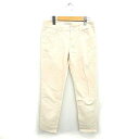【中古】B&Y ユナイテッドアローズ BEAUTY&YOUTH ビューティー&ユース パンツ スキニー ジップフライ 綿 コットン S ベージュ 薄茶 /TT1...