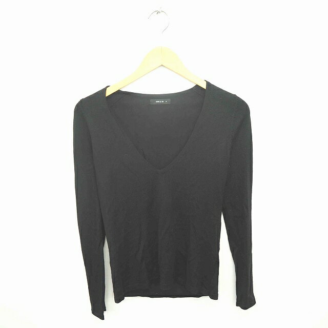 V-Neck - 【中古】コムサイズム COMME CA ISM ニット セーター Vネック 無地 シンプル ウール混 長袖 M 黒 ブラック /TT6 レディース 【ベクトル 古着】 201126 ブランド古着ベクトルプレミアム店