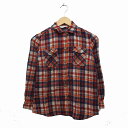 【中古】TOKYO CASUAL WEAR シャツ ブラウス チェック 長袖 M レッド 赤 ネイビー 紺 /MT3 レディース 【ベクトル 古着】 201202 ブランド古着ベクトルプレミアム店(4)