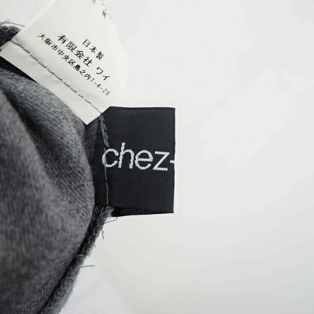 【中古】CHEZ-VOEU オールインワン パンツ ワイド ウール Vネック 無地 シンプル ノースリーブ 38 グレー 灰 /TT36 レディース 【ベクトル 古着】 210109 ブランド古着ベクトルプレミアム店