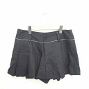 【中古】Selframe パンツ キュロット ショート プリーツ ジップフライ 薄手 ウール混 38 黒 ブラック /TT33 レディース 【ベクトル 古着】 ...