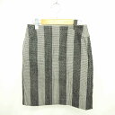 【中古】イエナ IENA スカート タイト ひざ丈 ストライプ 厚手 バックジップ ウール 38 ブラック アイボリー 黒 /TT35 レディース 【ベクトル 古着】 210220 ブランド古着ベクトルプレミアム店(4)