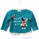 【中古】PAL HOUSE ベビー服 カットソー レース リボン ウサギ 長袖 コットン 綿 80 グリーン 緑 /FT30 キッズ 【ベクトル 古着】 210...