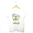 ディズニー Disney モンスターズインク Tシャツ カットソー ビッグTシャツ 丸首 マイク 半袖 M アイボリー 白 /TT7 レディース  210318