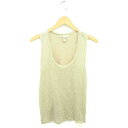 【中古】フォーエバー21 FOREVER21 タンクトップ カットソー 無地 シンプル 麻 リネン ノースリーブ S ベージュ 薄茶 /TT32 レディース 【ベクトル 古着】 210430