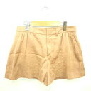 【中古】B&Y ユナイテッドアローズ BEAUTY&YOUTH ビューティー&ユース パンツ キュロット ショート ジップフライ 薄手 無地 M ベージュ 薄茶...