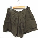 【中古】プロポーション ボディドレッシング PROPORTION BODY DRESSING パンツ キュロット ショート ティアード 無地 3 カーキ /FT...