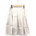【中古】ボディドレッシングデラックス BODY DRESSING Deluxe スカート ギャザー 裾チュール ミモレ丈 ロング シルク混 38 ベージュ /F...