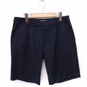 【中古】ページボーイ PAGE BOY パンツ ショート ハーフ ストライプ ネイビー 紺 /FT34 レディース 【ベクトル 古着】 210508