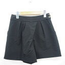 【中古】エニィスィス エニシス anySiS キュロット パンツ スカート ボトムス 無地 ボタン シンプル ミニ ショート 1 ブラック 黒 /MT4 レディース 【ベクトル 古着】 210513
