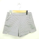 【中古】アメリカンラグシー AMERICAN RAG CIE パンツ キュロット ショート 総柄 バックジップ 薄手 0 白 紺 ホワイト ネイビー /TT11...
