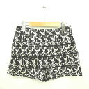 【中古】アーバンリサーチ URBAN RESEARCH パンツ キュロット ショート 総柄 薄手 FREE アイボリー ブラック 白 黒 /TT19 レディース...