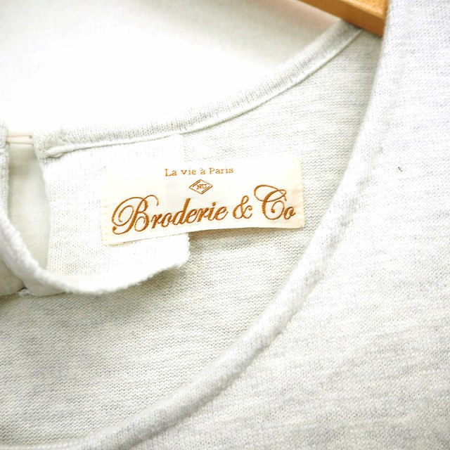 【中古】ブロードゥリー&コー Broderie&Co ナノユニバース ワンピース 総柄 丸首 ひざ丈 五分袖 コットン 綿 F グレー /MT14 レディース 【ベクトル 古着】 210519 vectorpremium-17114423 ブランド古着ベクトルプレミアム店 サンプル画像3