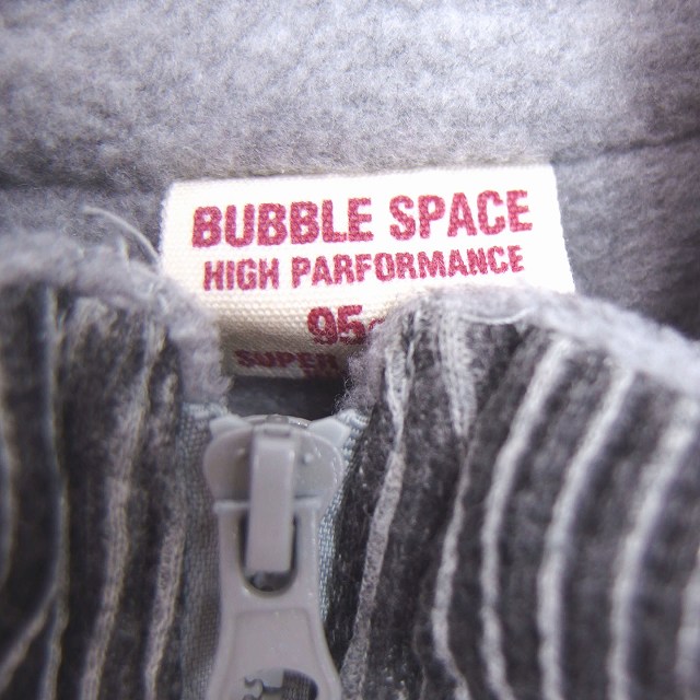 【中古】BUBBLE SPACE ベビー服 ベスト アウター 裏起毛 ストライプ 柄 刺繍 ロゴ ...