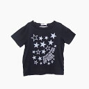 【中古】BLUE COUNTRY 子供服 Tシャツ カットソー クルーネック 半袖 綿混 プリント 星 英字 120 ブラック 黒 /HT5 キッズ 【ベクトル 古着】 210915(4)