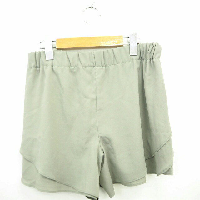 【中古】トランテアン ソン ドゥ モード 31 Sons de mode キュロット パンツ ボトムス 無地 シンプル ミニ ショート 36 カーキ /MT23 レディース 【ベクトル 古着】 210531