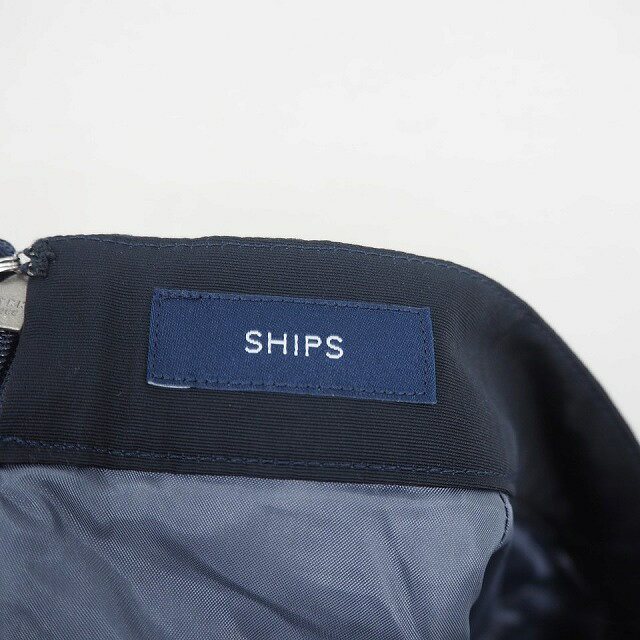 ブランド古着ベクトルプレミアム店の【中古】シップス SHIPS スカート タイト ひざ丈 チェック バックジップ 薄手 シルク混 38 紺 黒 ネイビー ブラック /TT28 レディース 【ベクトル 古着】 210527｜アングル3