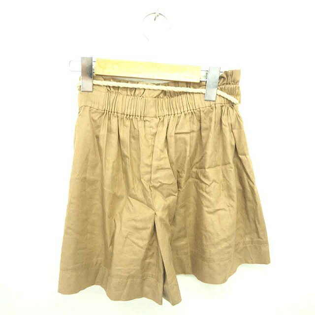 【中古】ブロードゥリー&コー Broderie&Co ナノユニバース パンツ キュロット ショート 薄手 ウエスト紐 無地 シンプル F 茶 ベージュ /TT20 レディース 【ベクトル 古着】 210605 vectorpremium-17120065 ブランド古着ベクトルプレミアム店 サンプル画像2