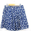 【中古】シネマクラブ CINEMACLUB キュロット パンツ ボトムス 花柄 ミニ ショート M ネイビー オフホワイト 紺 /MT10 レディース 【ベクト...