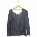 【中古】エイチ&エム H&M DIVIDED ニット セーター 背あき 長袖 薄手 S グレー /FT25 レディース 【ベクトル 古着】 211103