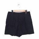 【中古】ロペピクニック ROPE Picnic キュロット ショート パンツ 総柄 サイドジップ 38 黒 ブラック /TT21 レディース 【ベクトル 古着】...
