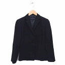 【中古】ヒロミチナカノ hiromichi nakano テーラード ジャケット アウター 肩パッド 総裏地 9AR 黒 ブラック /TT3 レディース 【ベクトル 古着】 230310