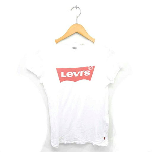 【中古】リーバイス Levi's Tシャツ カットソー ボックスロゴ 丸首 薄手 綿 コットン 半袖 S 白 赤 ホワイト レッド /TT12 レディース 【ベクトル 古着】 210628 【中古】リーバイス Levi's Tシャツ カットソー ボックスロゴ 丸首 薄手 綿 コットン 半袖 S 白 赤 ホワイト レッド /TT12 レディース 【ベクトル 古着】 210628