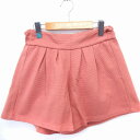 【中古】ミスティック mystic キュロットパンツ ショート フレア ウール混 F ピンク /FT2 レディース 【ベクトル 古着】 210610