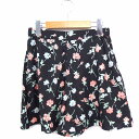 【中古】ノエラ Noela パンツ キュロット 花柄 フレア ショート ブラック 黒 /FT30 レディース 【ベクトル 古着】 210617